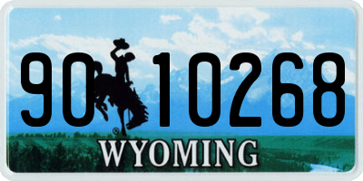 WY license plate 9010268