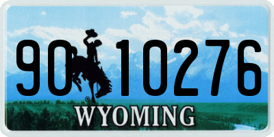 WY license plate 9010276