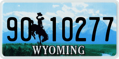 WY license plate 9010277