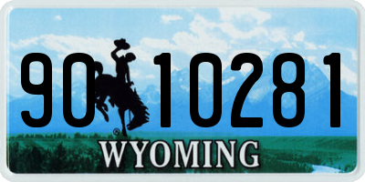 WY license plate 9010281