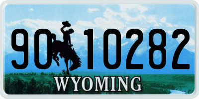 WY license plate 9010282