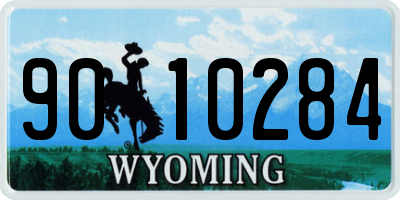WY license plate 9010284