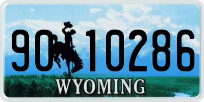 WY license plate 9010286