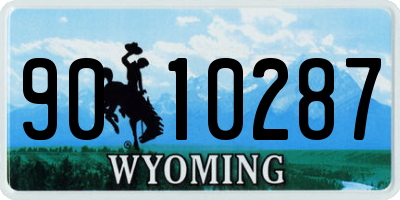 WY license plate 9010287