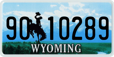 WY license plate 9010289