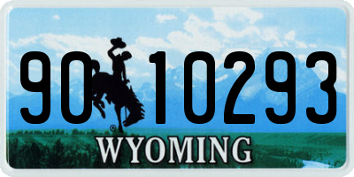 WY license plate 9010293