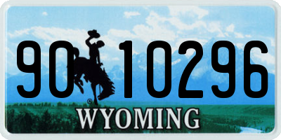 WY license plate 9010296