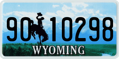 WY license plate 9010298