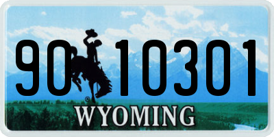 WY license plate 9010301
