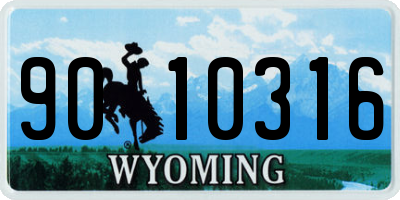 WY license plate 9010316