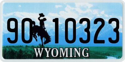 WY license plate 9010323