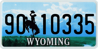 WY license plate 9010335