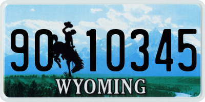 WY license plate 9010345