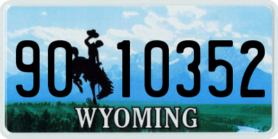 WY license plate 9010352
