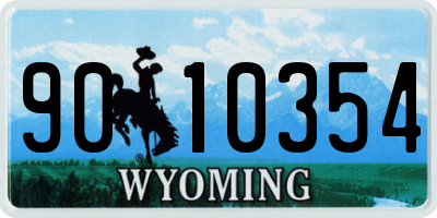 WY license plate 9010354