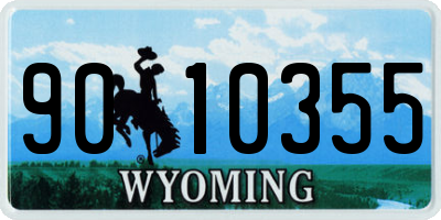 WY license plate 9010355