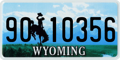 WY license plate 9010356