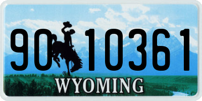 WY license plate 9010361