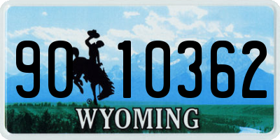 WY license plate 9010362