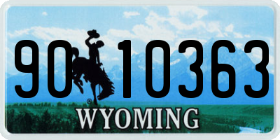 WY license plate 9010363