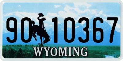 WY license plate 9010367