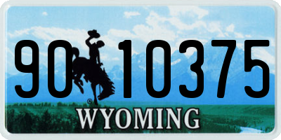 WY license plate 9010375