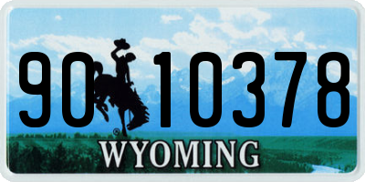 WY license plate 9010378