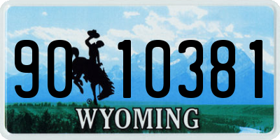WY license plate 9010381