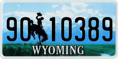 WY license plate 9010389
