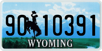 WY license plate 9010391