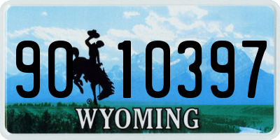 WY license plate 9010397