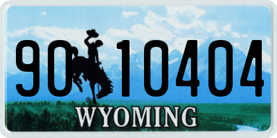 WY license plate 9010404
