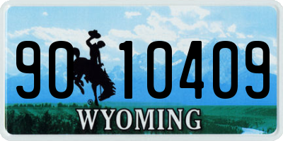 WY license plate 9010409