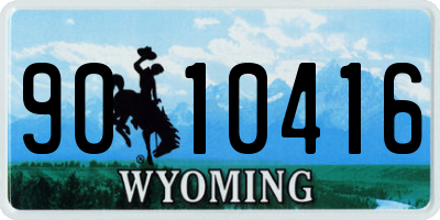 WY license plate 9010416
