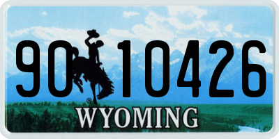WY license plate 9010426