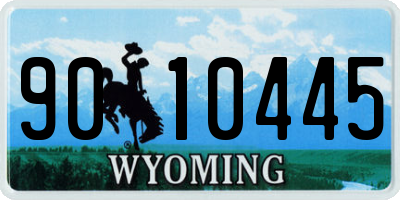 WY license plate 9010445
