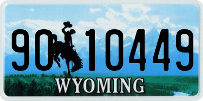 WY license plate 9010449