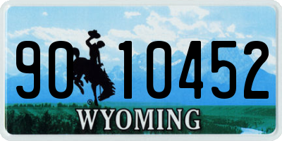 WY license plate 9010452