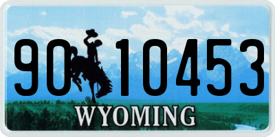 WY license plate 9010453