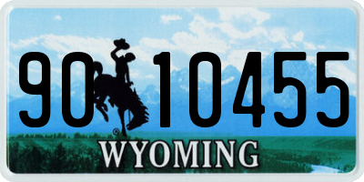 WY license plate 9010455
