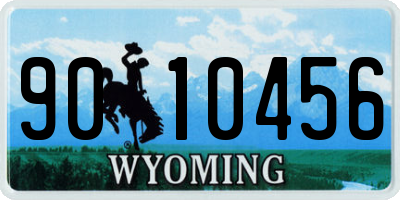 WY license plate 9010456