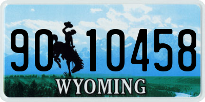 WY license plate 9010458