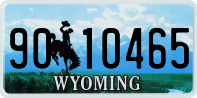 WY license plate 9010465
