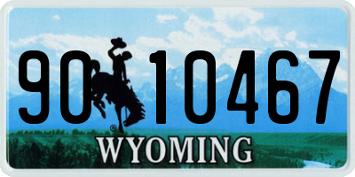 WY license plate 9010467