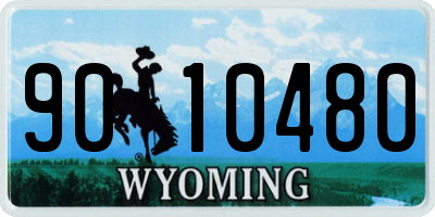 WY license plate 9010480