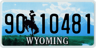 WY license plate 9010481