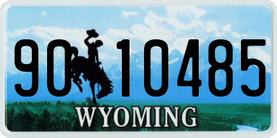 WY license plate 9010485