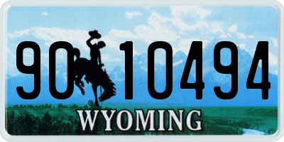 WY license plate 9010494