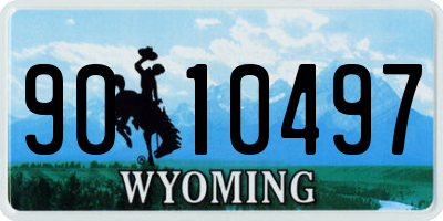 WY license plate 9010497