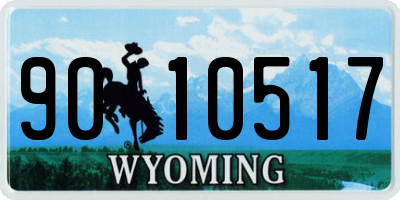 WY license plate 9010517